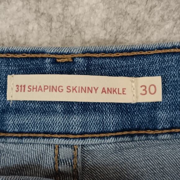 Levis 311 Shaping Skinny Ankle Women's Size 30 Waist x 40 Length Zip Pre-owned​ - Picture 3 of 11